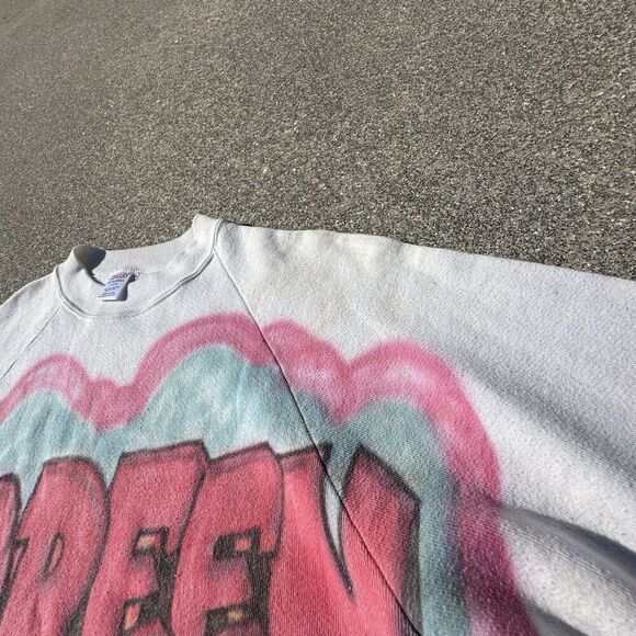 Vintage 90's Jerzees By Russell Crewneck Sweatshirt Mens Large Made USA Custom - Picture 6 of 7